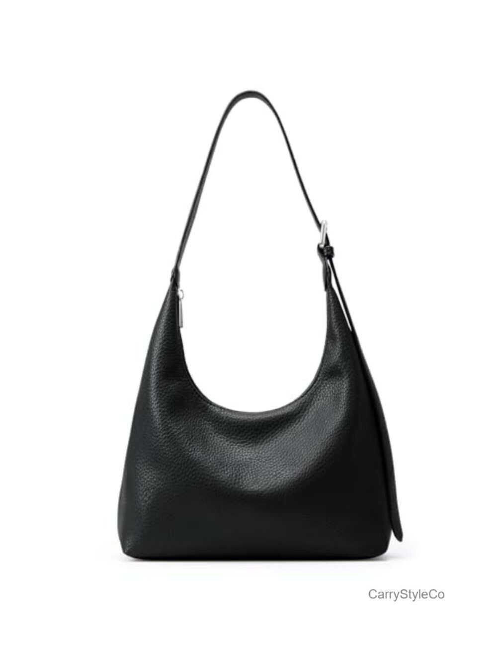 Vegan Leather Hobo Shoulder Bag Tote Crossbody Adjustable Strap Zipper Work